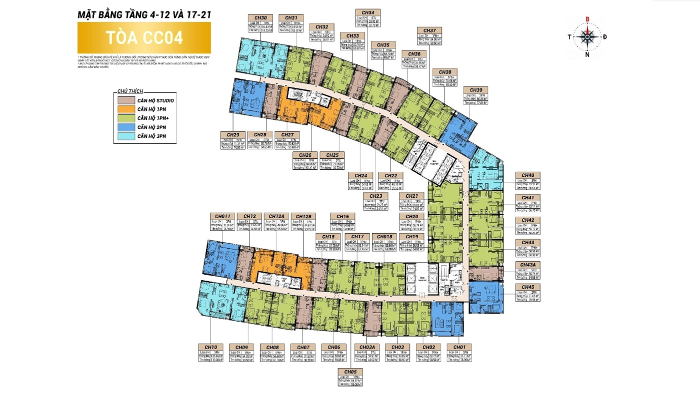 Mặt bằng căn hộ Charmora City